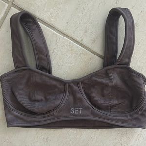 Set Active S Brown Contour Bra